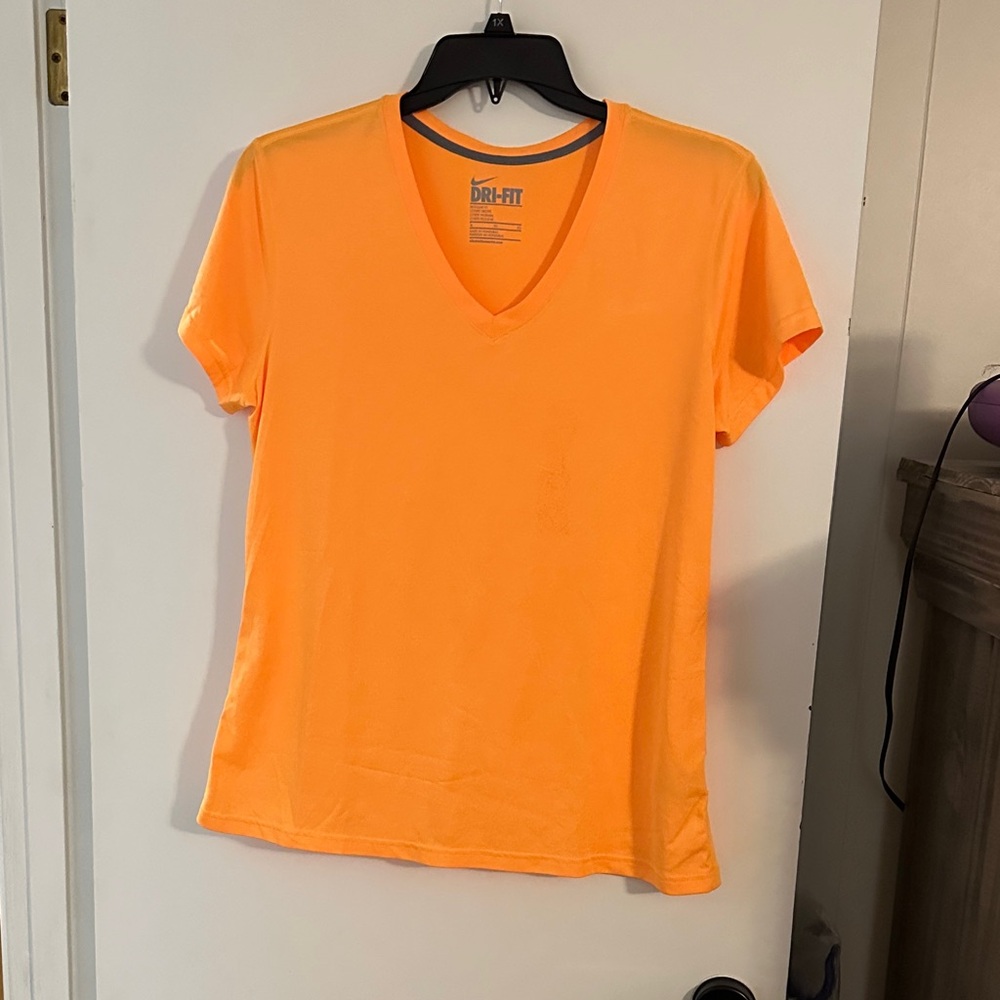 Nike Women's Bright Orange V-Neck Tee
